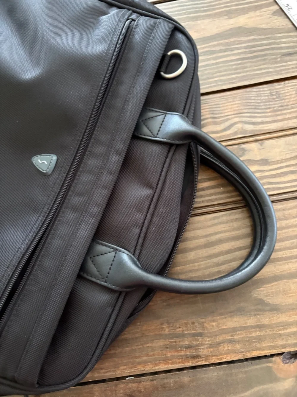 Sumdex Black Nylon Laptop Handle & Crossbody Shoulder Strap Bag